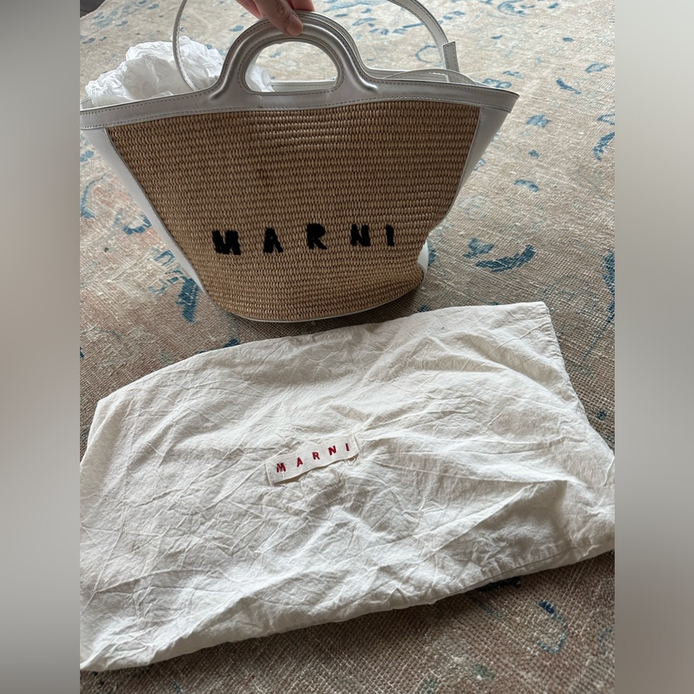 Marni Small Tropicala Bag- signs of wear and staining inside. Comes with dustbag